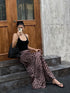 Latest Trendy Animal Print Satin A-Line Skirts
